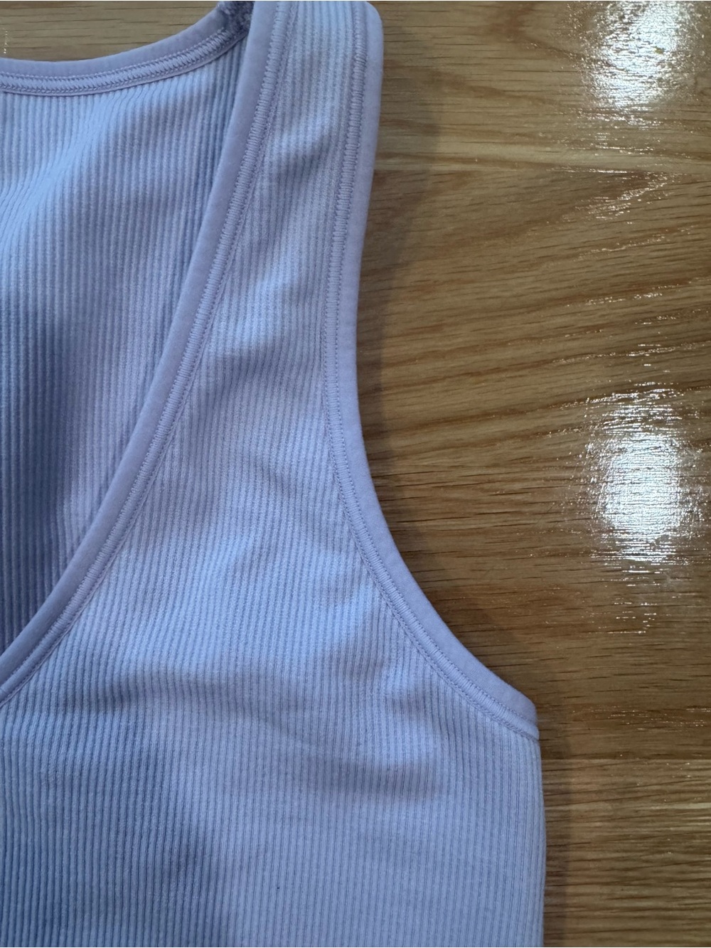 Athleta Ribbed Crop Tank Top Light Pink Built In Shelf Bra Athleisure Yoga Small - Picture 4 of 6